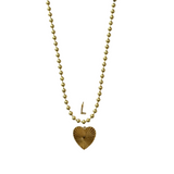 Heart Charm with initial Necklace
