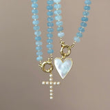 Pretty in Blue Pendant Necklace