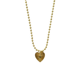 Heart Charm with initial Necklace