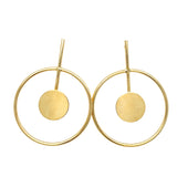 Zoe Solid Gold Circle Earrings