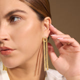 Kera Long Knotted Gold Earrings