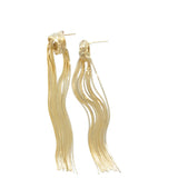 Kera Long Knotted Gold Earrings